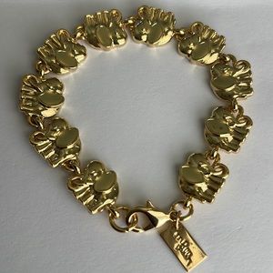 Lilly Pulitzer gold elephant link bracelet.